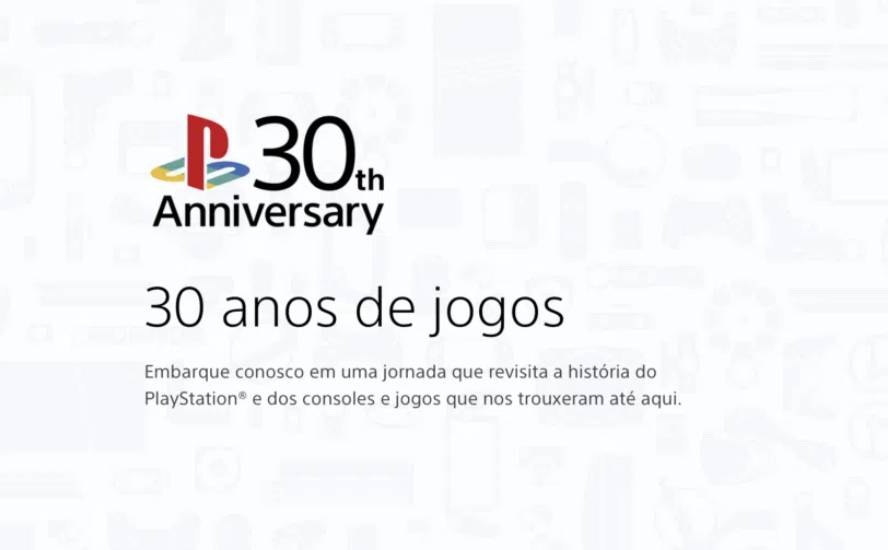 Capa de 30 anos Playstation